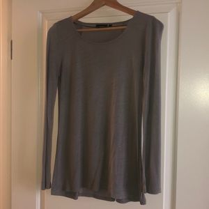 Gray Long Sleeve Top